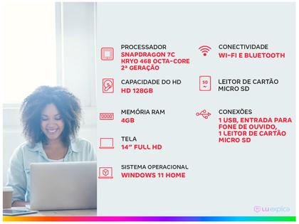 Imagem de Notebook Samsung Galaxy Book Go 4GB RAM 128GB