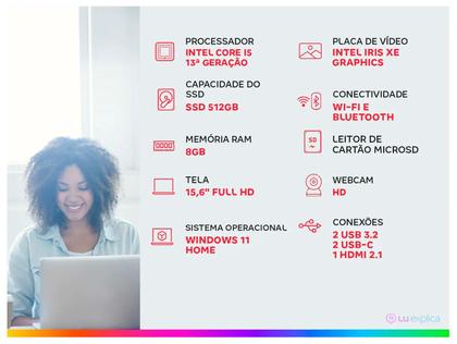 Imagem de Notebook Samsung Galaxy Book4 Intel Core i5 8GB 