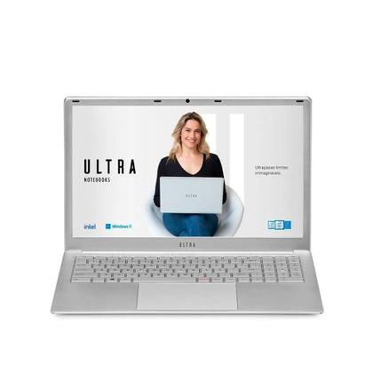 Imagem de Notebook Ultra Intel Celeron N4020, 4GB RAM, 120GB SSD, Tela 15.6, Windows 11,, Prata - UB220