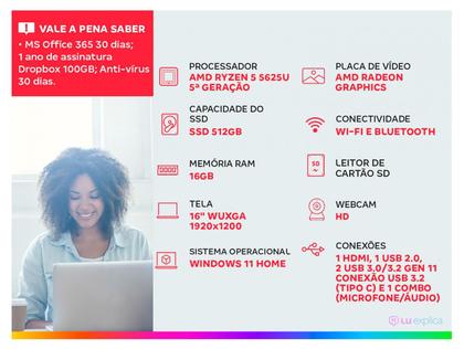Imagem de Notebook Vaio FE16 AMD Ryzen 5 16GB 512GB SSD