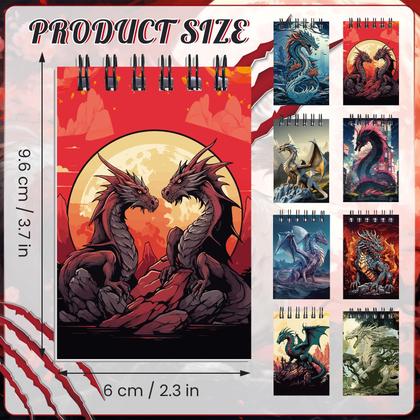 Imagem de Notebooks Mini Dragon Yoirrat, pacote com 24 para meninos e meninas