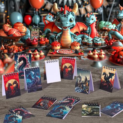 Imagem de Notebooks Mini Dragon Yoirrat, pacote com 24 para meninos e meninas