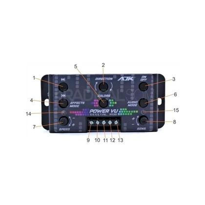 Imagem de Nova Central Ajk Sound Power Vu Para Faróis Rgb Ritmico