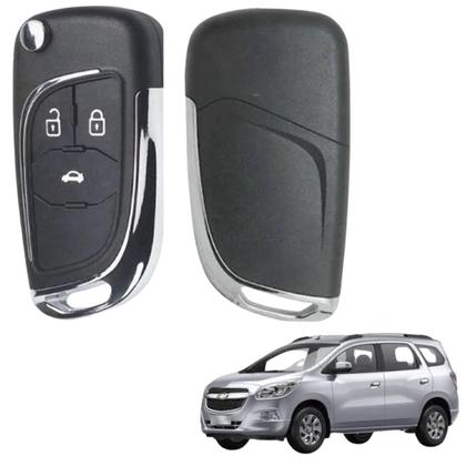 Imagem de Nova Chave Canivete Chevrolet 3 botões Gm Adaptação Onix Cruze Cobalt S10 Tracker Spin Prisma