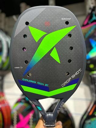Imagem de Nova Raquete Beach Tennis Drop Shot Explorer Tech Carbono 3k