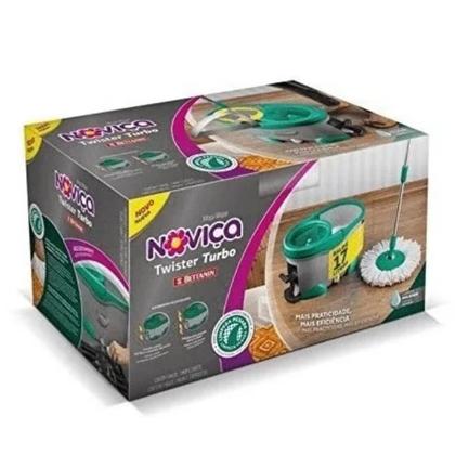 Imagem de Noviça Mop Turbo Esfregão Giratorio Twister Balde 17 Litros com Pedal Bettanin BT1389