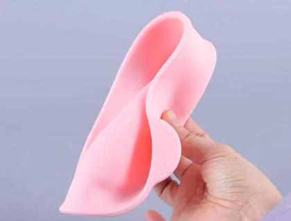 Imagem de NOVO Aquecedor De Cera Rosa Dobrável De Silicone Fácil De Limpar Portátil PANELA DE CERA Bivolt