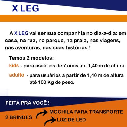 Imagem de Novo Brinquedo Perna De Pau Do Futuro Xleg Infantil Laranja + Acessórios