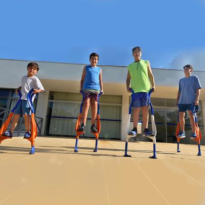 Imagem de Novo Brinquedo Perna De Pau Do Futuro Xleg Infantil Laranja + Acessórios