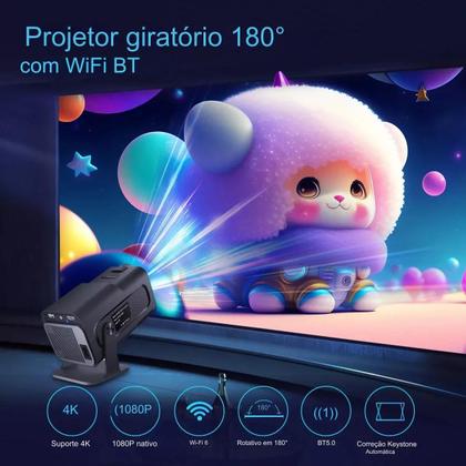 Imagem de Novo Projetor Hy320 Magic Wifi 4k 390 Ansi Android 11 Smart