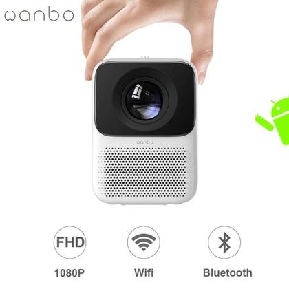 Imagem de Novo Projetor LED com Android Integrado Ideal para Assistir Filmes e Series HDMI Wifi 120 pol em 1080P - T2 MAX Wanbo  lançamento