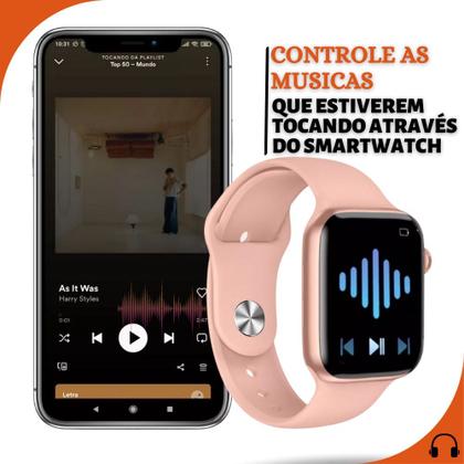 Imagem de Novo Relógio Smartwatch W29 Max Pro Rosa Series 9 Modelo Original + 2 Pulseiras