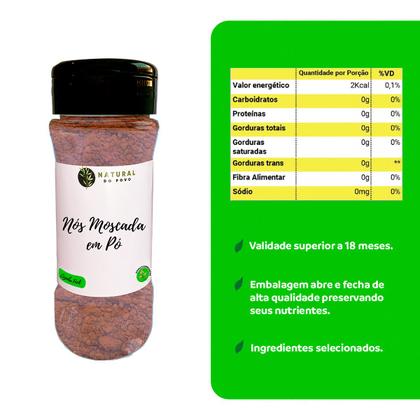 Imagem de  Noz Moscada em Pó 100% Natural Alta Qualidade Kit 2 Pouch 50g 