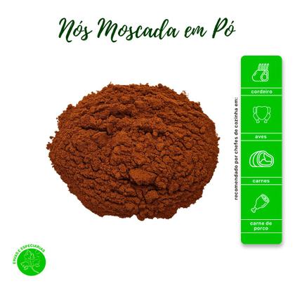 Imagem de  Noz Moscada em Pó 100% Natural Alta Qualidade Kit 2 Pouch 50g 