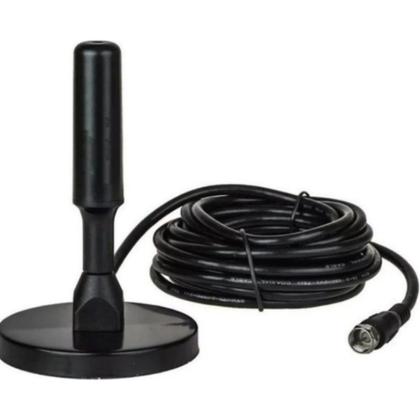 Imagem de ntena Digital Amplificada Interna e Externa 5 Metros Base Imã Prova d'água 4DBI HDTV/UHF/VHF