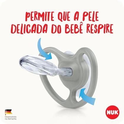 Imagem de NUK Chupeta infantil space com bico 0 a 6 meses em silicone