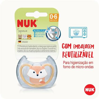 Imagem de NUK Chupeta infantil space com bico 0 a 6 meses em silicone