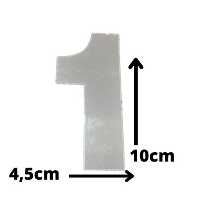Imagem de Número 1 Residencial Cromado 10 cm Pequeno - Requinte