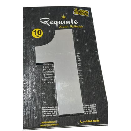 Imagem de Número 1 Residencial Cromado 10 cm Pequeno - Requinte