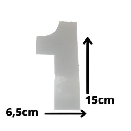 Imagem de Número 1 Residencial Cromado 15 cm Médio - Requinte
