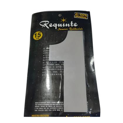 Imagem de Número 1 Residencial Cromado 15 cm Médio - Requinte