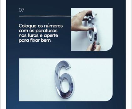 Imagem de Número 6 Residencial De Casa Cromado - 20cm De Altura