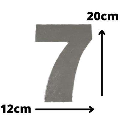 Imagem de Número 7 Residencial Cromado 20 cm Grande - Requinte