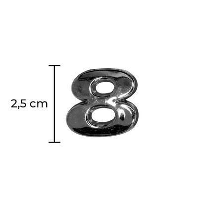 Imagem de Número 8 Oito Avulso Emblema Logo Carro Moto Caminhão Casa