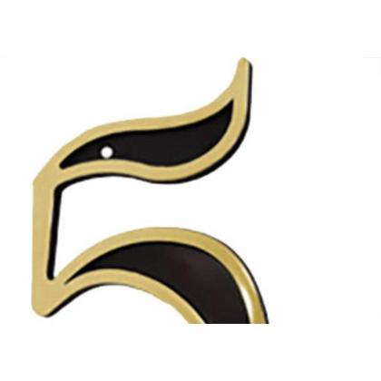 Imagem de Numero Colonial Preto/Dourado N.5