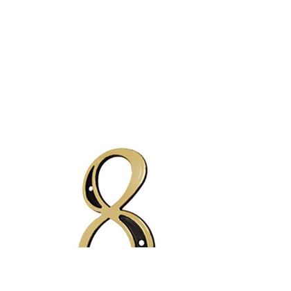 Imagem de Numero Colonial Preto/Dourado N.8