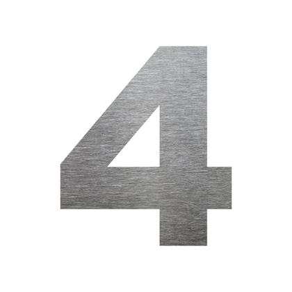 Imagem de Número de Identificação em ACM para Residência e Comércio Aço Escovado