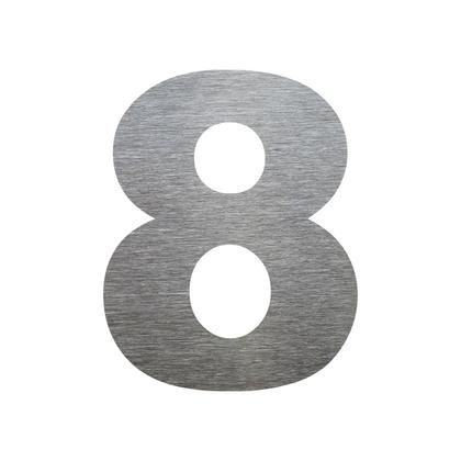 Imagem de Número de Identificação em ACM para Residência e Comércio Aço Escovado