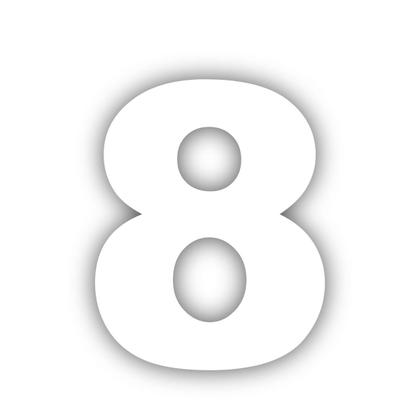 Imagem de Número de Identificação em ACM para Residência e Comércio Branco