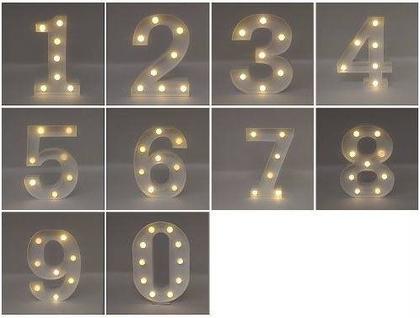 Imagem de Número LED Decoração Festa - nº 8 - 01 unidade