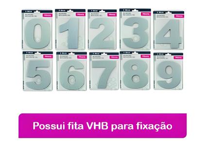 Imagem de Numero P/ Apartamento Adesivado Escovado - Atlas