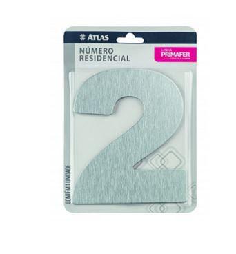 Imagem de Numero P/ Apartamento Adesivado Escovado - Atlas