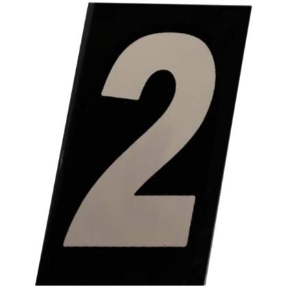 Imagem de Número Residencial 2 em ACM Refletivo Numeral 11,5 x 6,5 cm