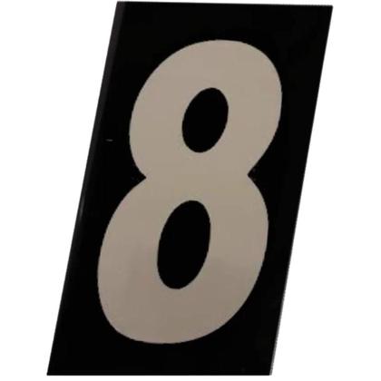 Imagem de Número Residencial 8 em ACM Refletivo Numeral 11,5 x 6,5 cm