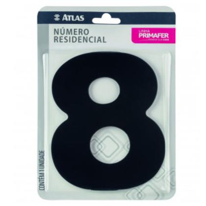 Imagem de Numero Residencial Adesivo Acm/alumínio Preto Atlas