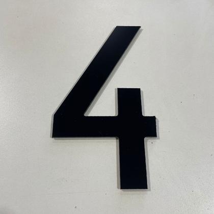 Imagem de Número Residencial Alumínio ACM Preto Grande 19cm c/ fita