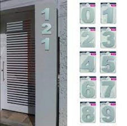 Imagem de Numero residencial grande 12cm acm escovado