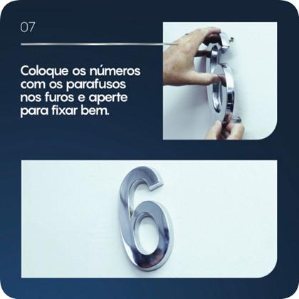 Imagem de Número Residencial Para Casa 8 Branco 3D 22cm