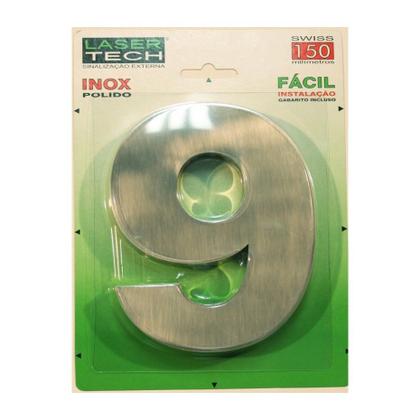 Imagem de Números Inox (algarismos) - Para Fachadas - 15cm - (Nº 9)