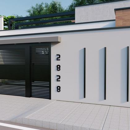 Imagem de Números Residenciais / Comerciais Preto 3D 19cm
