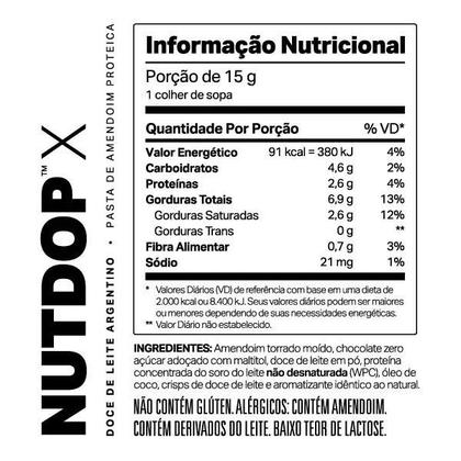 Imagem de NUTDOP X - Creme Proteico de Amendoim - Doce de Leite Argentino - 500g - Elemento puro