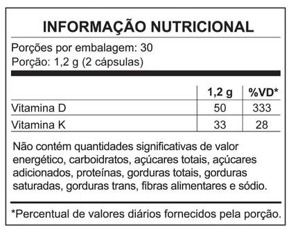 Imagem de Nutraceutical vitamina d3+k2 - 60 caps - mix nutri