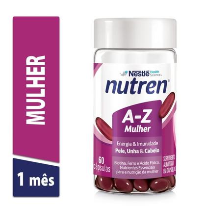 Imagem de Nutren A-Z Mulher 60 Caps Softgel Cabelo pele unhas energia