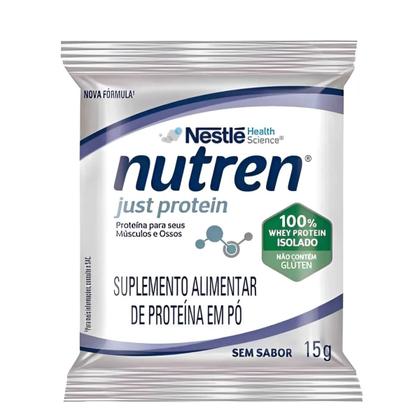 Imagem de Nutren Just Protein whey isolado Sachê 15g Kit com 24 unidades