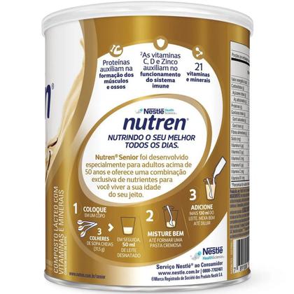 Imagem de Nutren Senior Baunilha Nutrição Diária Adultos 50+ (370g) - Nestle