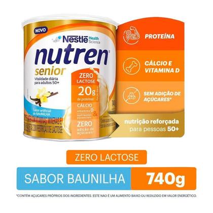 Imagem de Nutren Senior Baunilha Zero Lactose 740g